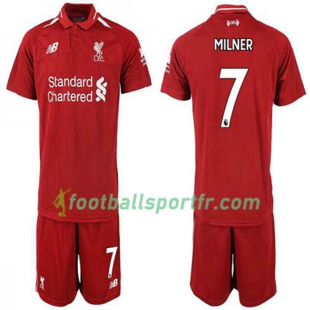 Tenue Liverpool MILNER 7 Enfant Domicile 2018-2019 Maillot de Foot